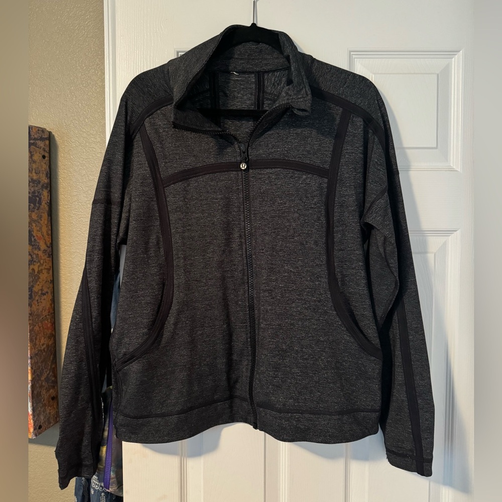 Lululemon dark grey and black jacket, size 12